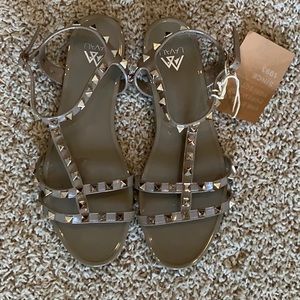 Studded Strappy Gladiator Sandals